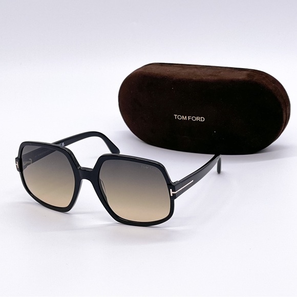 NEW TOM FORD DELPHINE-02 TF992 01B WOMEN SQUARE FRAME EYEWEAR TOM FORD FT0992/S main image 8